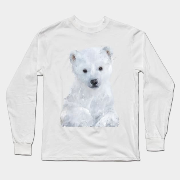 Little Polar Bear Long Sleeve T-Shirt by Amy Hamilton